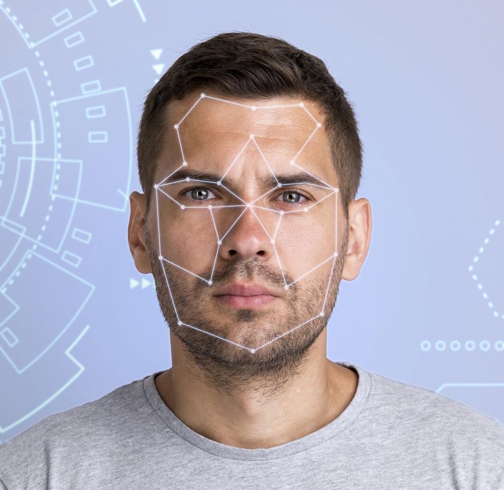 portrait man face scan Deepfake